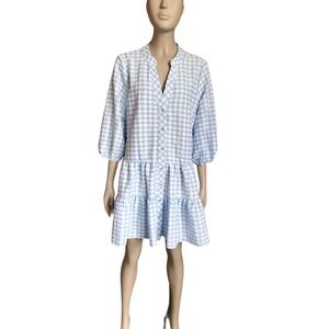 Fantastic Fawn Blue and White Gingham Dress